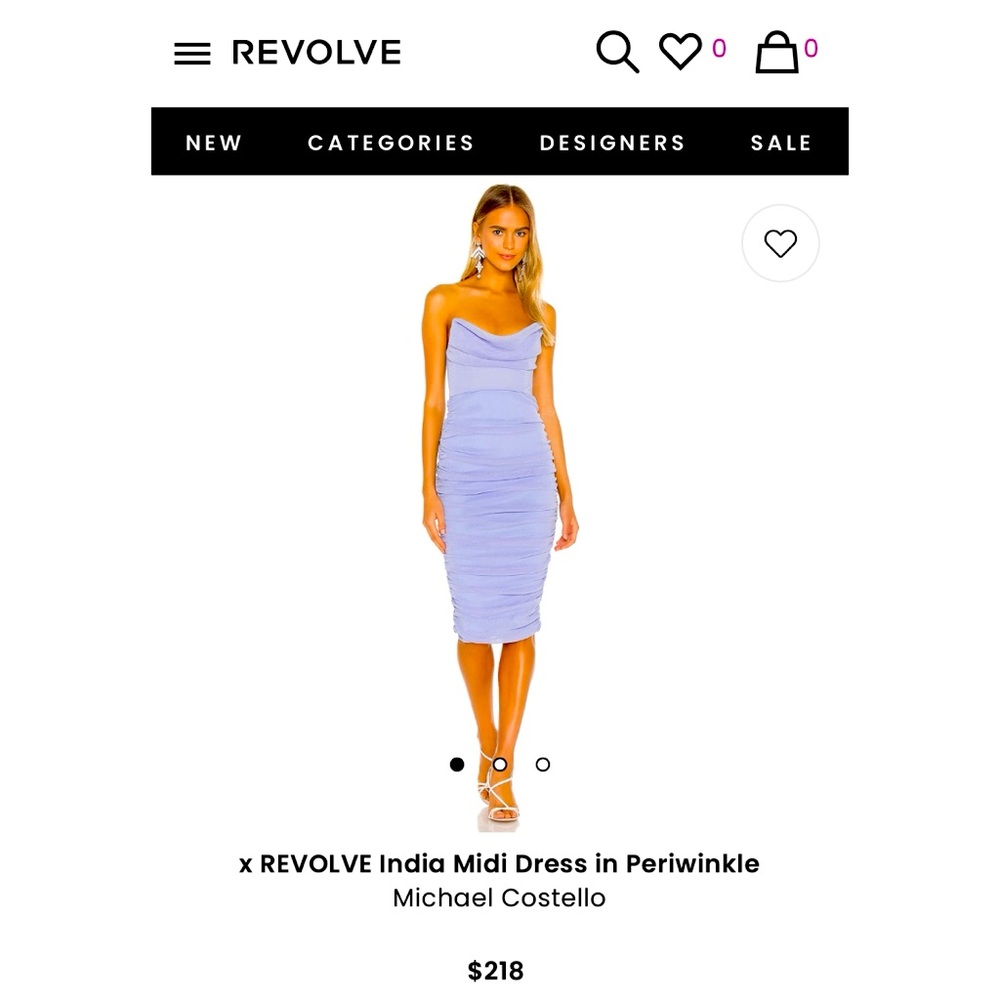 Michael Costello X Revolve India Dress in Periwinkle